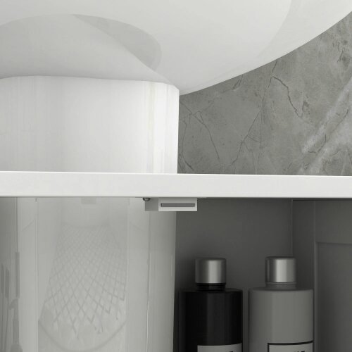 Wyld Haus Neha Under Sink Bathroom Vanity Storage Unit With 2 Tier Interior White