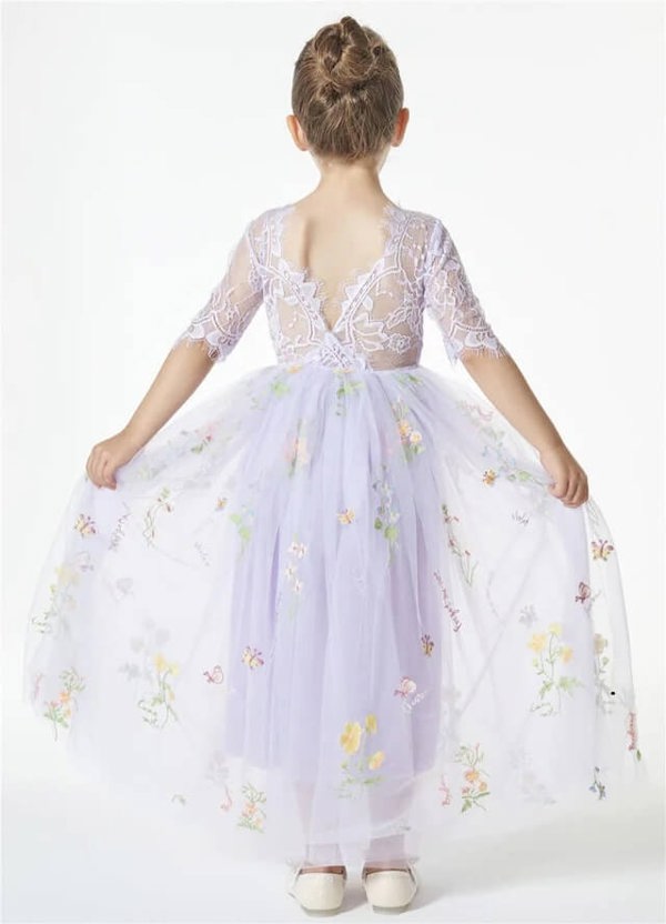 lilac embroidered dress 