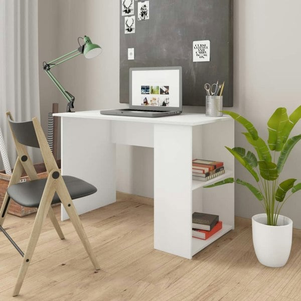 Berkfield Desk White 110x60x73 cm Engineered Wood