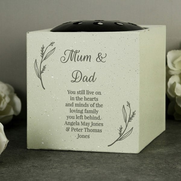 Personalised Memento Company Personalised Botanical Memorial Vase
