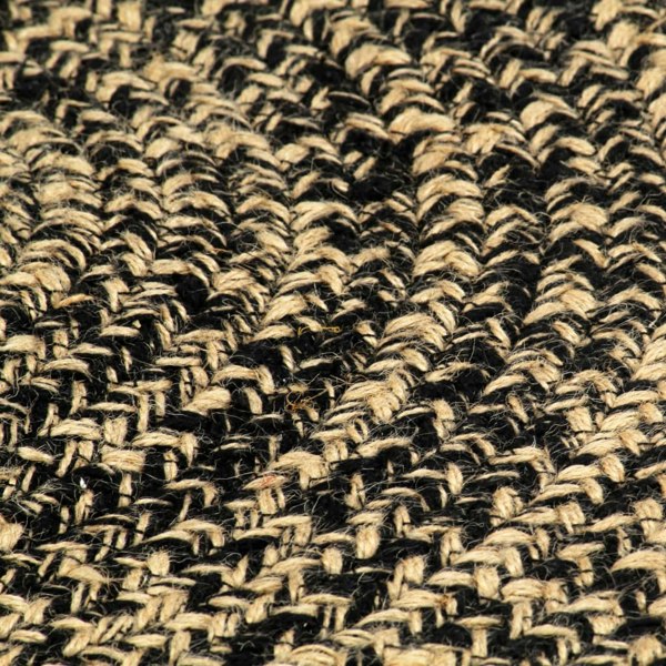 Berkfield Handmade Rug Jute Black and Brown 210 cm