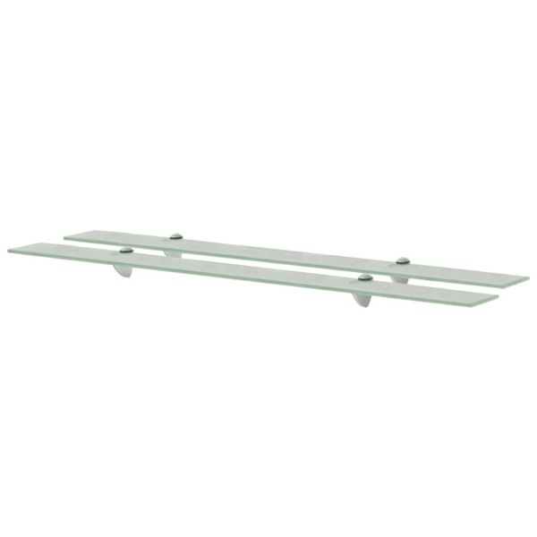 Berkfield Floating Shelves 2 pcs Glass 100x10 cm 8 mm