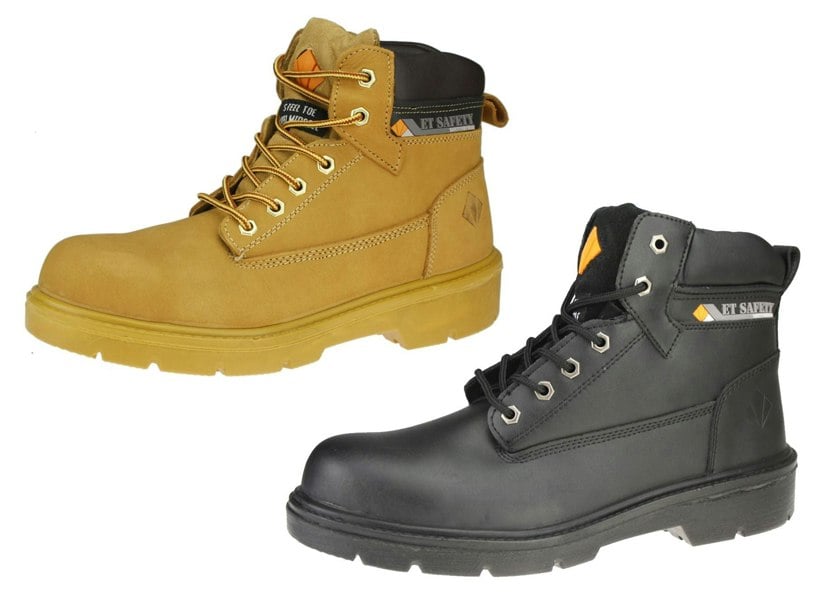 ET Safety I0006 Lightweight Lace Up Steel Toecap Midsole Leather SBP Boots