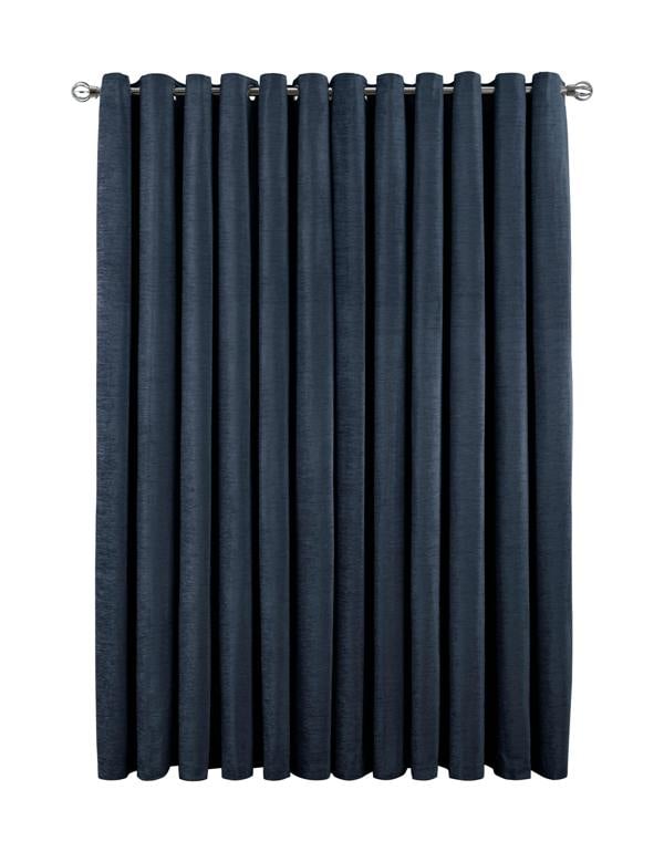 Smart Living Chenille Eyelet Curtain - Navy