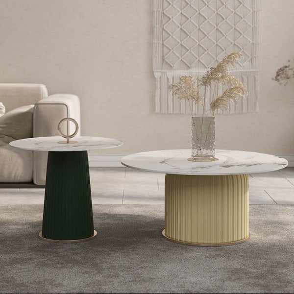 Erica Coffee Table Set, Black & Yellow-Rit Concept-Rit Concept