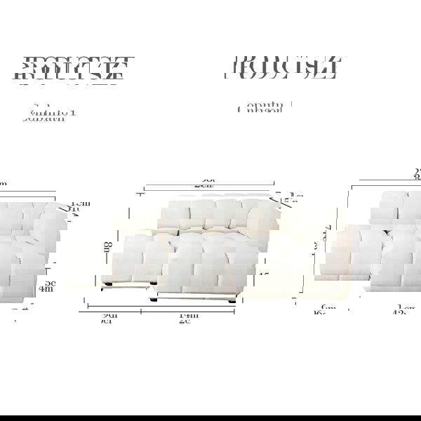 Lysander Velvet Module Three Seater, Four Seater, Five Seater Sofa, Corner Sofa, White-Weilai Concept-Two Seater 238cm Combination 1-Weilai Concept