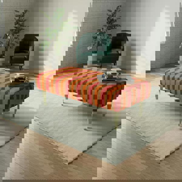 Contemporary multi-toned rectangular bench for modern interiors