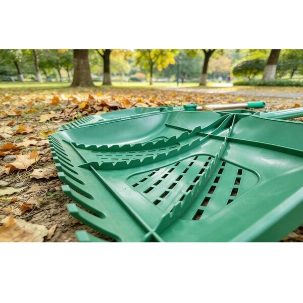 Gr8 Garden 2in1 Garden Leaf Grabber Rake Telescopic Long Handle Collector Leaf Scoops Green
