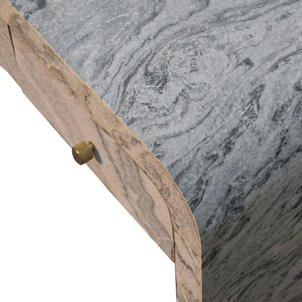 Wyld Haus Eguisheim Marble Effect Coffee Table 2 Drawer