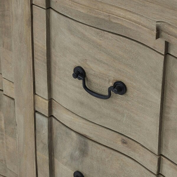 Wyld Haus Montagnac Mid Century Grey 6 Drawer Chest