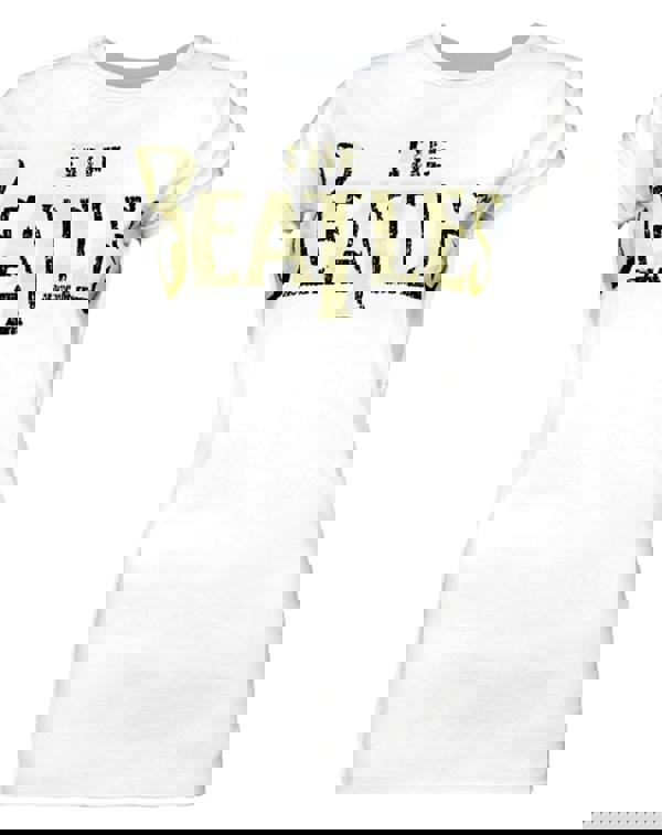 Amplified Clothing Womens White The Beatles Logo Short Sleeved T-Shirt