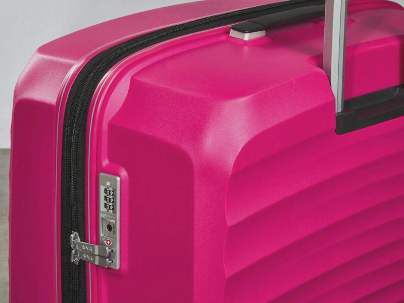 Rock Luggage Hard Shell Classic Suitcase 8 Wheel Cabin Luggage Trolley Travel Bag
