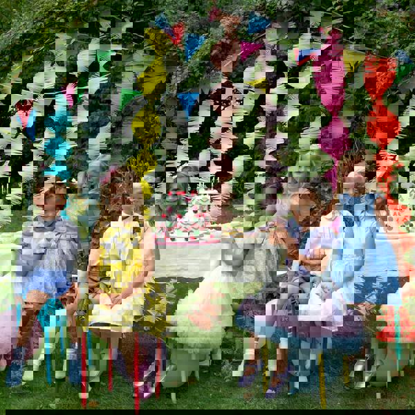 Rachel Riley Blue Damask Party Dress