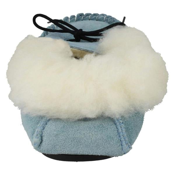 Spot On Ladies Spot On Slip On Slippers Real Suede Moccasin