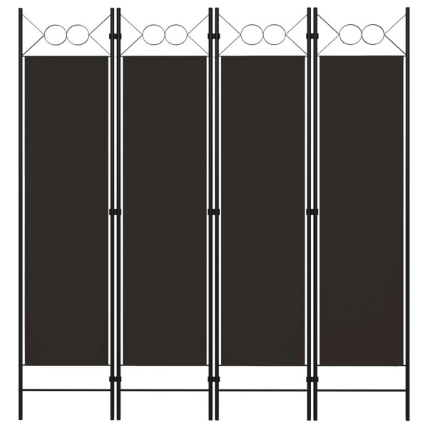 Berkfield 4-Panel Room Divider Brown 160x180 cm