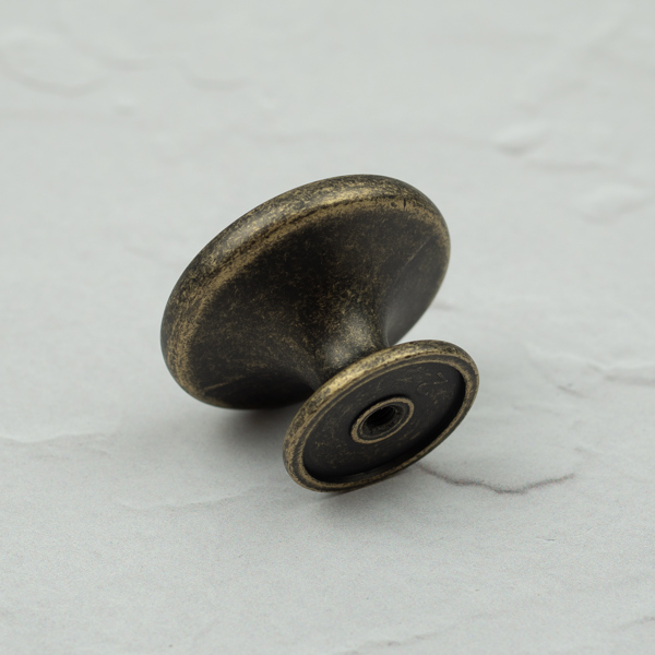 Handle & Home Antique Brass Cup Handle and Coordinating Knob