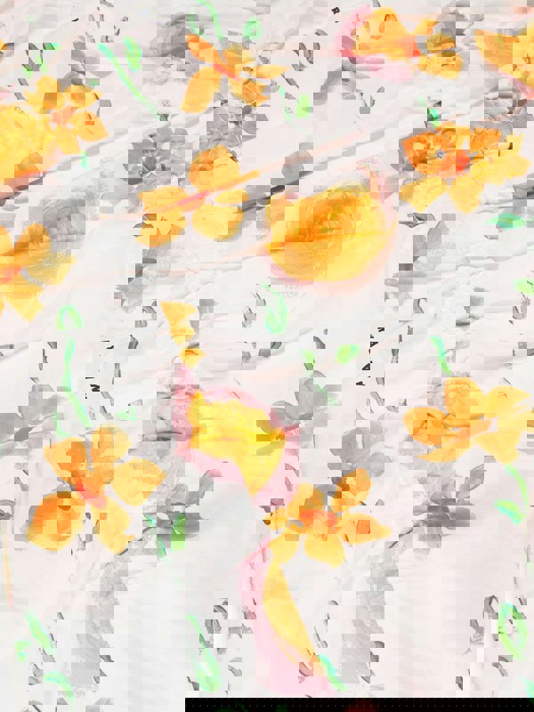 MARNI KIDS MARNI Girls Flower Print Poplin Dress in White