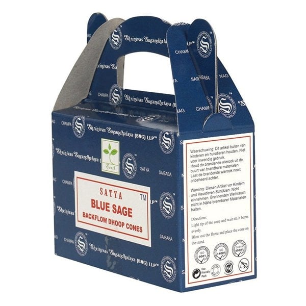 Serano Set of 6 Packets of Blue Sage Backflow Dhoop Cones by Satya