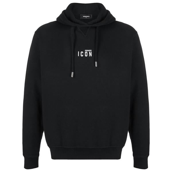 Dsquared Small Icon Print Hoodie   in  Black
