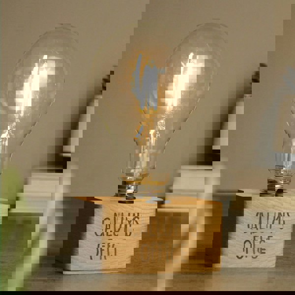 Personalised Memento Company Personalised Free Text LED Bulb Table Lamp