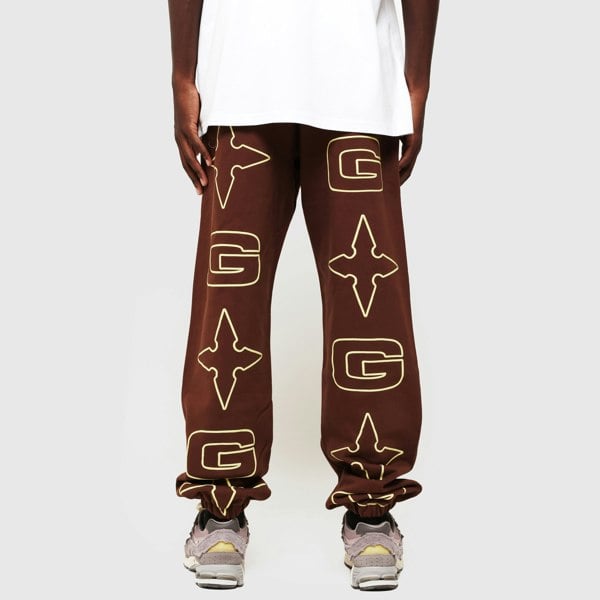 GVNMNT Clothing Co G* Jog Pant - Brown / Cream