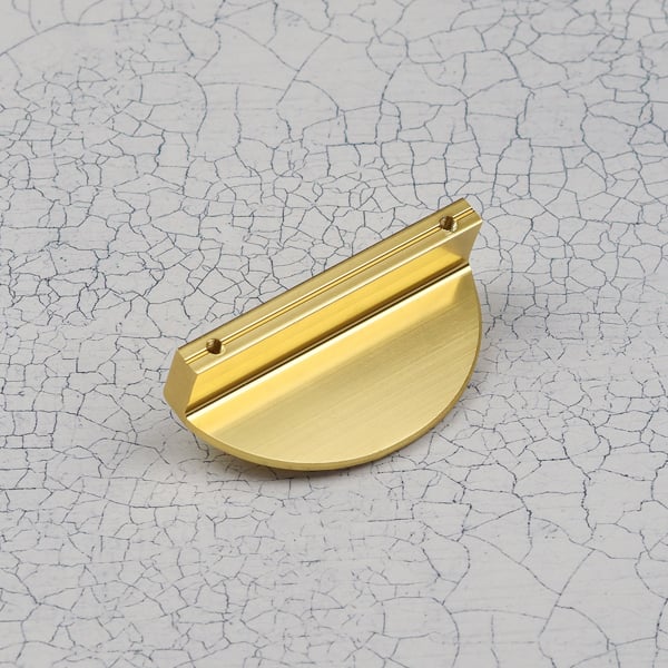 Handle & Home 64mm Brushed Brass Detailed Half Moon Handle