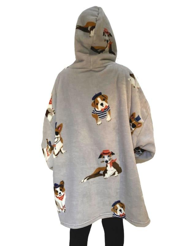 Poochies Grey Sherpa Hoodie