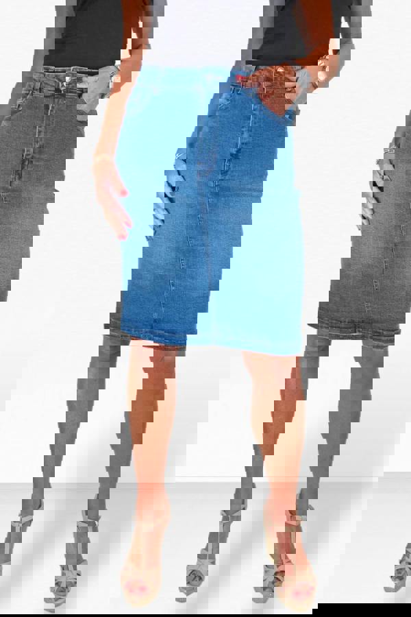 Paulo Due Women's Knee Length Denim Skirt