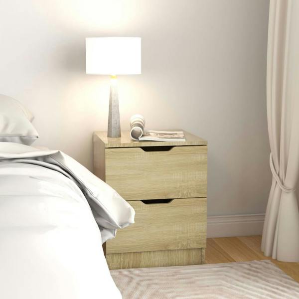 Berkfield Bedside Cabinet Sonoma Oak 40x40x50 cm Engineered Wood