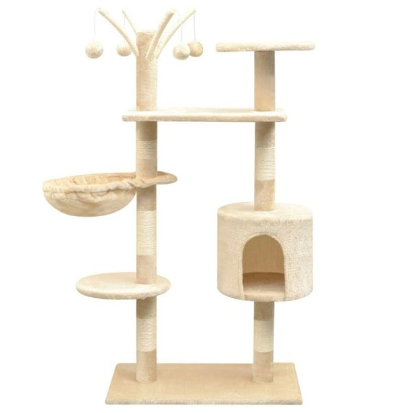 Berkfield Cat Tree with Sisal Scratching Posts 125 cm Beige