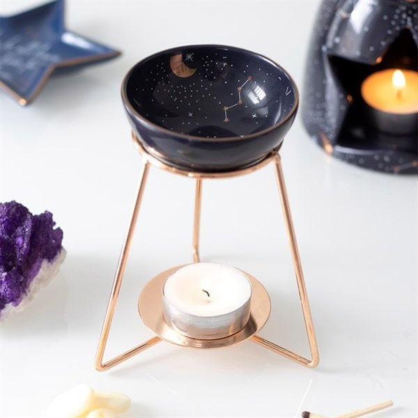 Serano Purple Star Sign Oil Burner on Metal Base