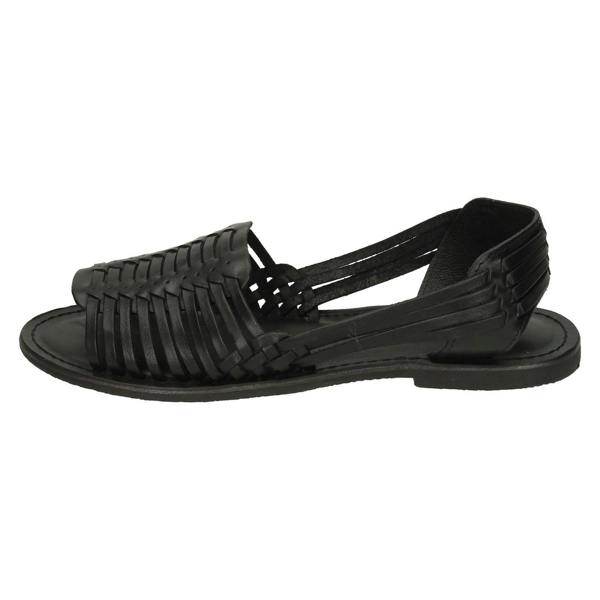 Leather Collection Ladies Leather Collection Flat Weaved Slingback Sandal