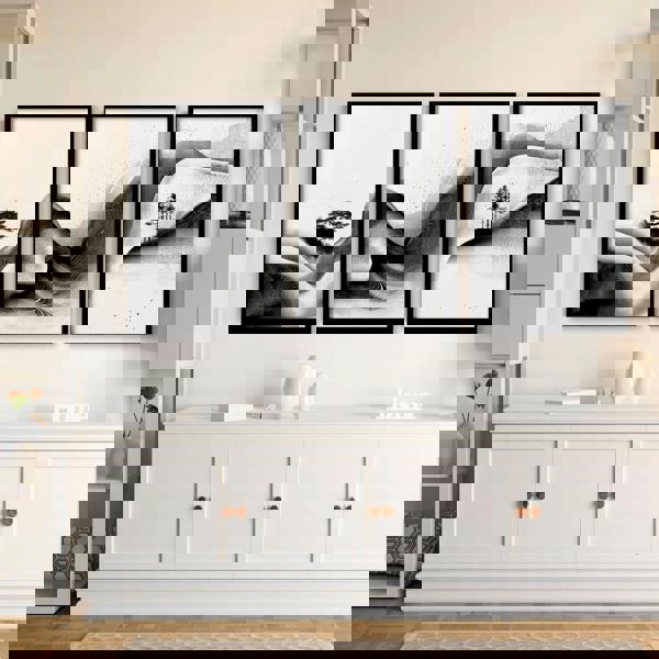 Modern Wall Art Living Room | Set of 3 Asian Inspired Wall art Prints