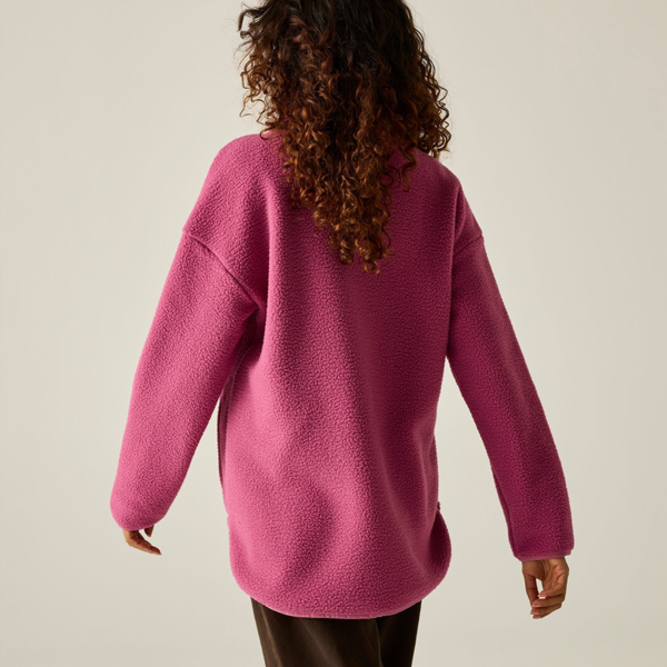 Regatta Womens Frankie Borg Half Zip Longline Fleece Top - Violet