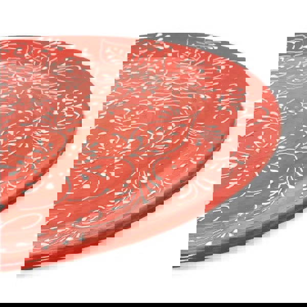 ceramic red platter
