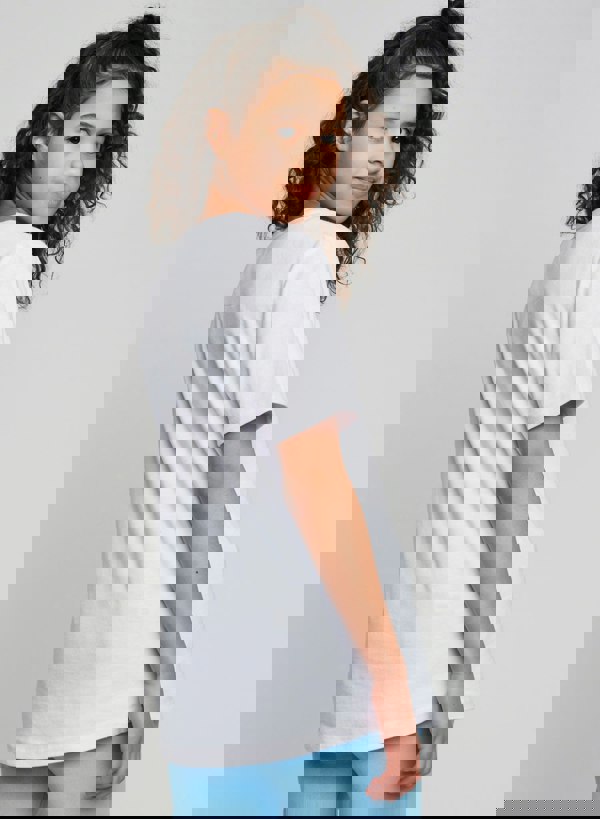 Beat Boyz Club Label T-Shirt - White/Cornflower