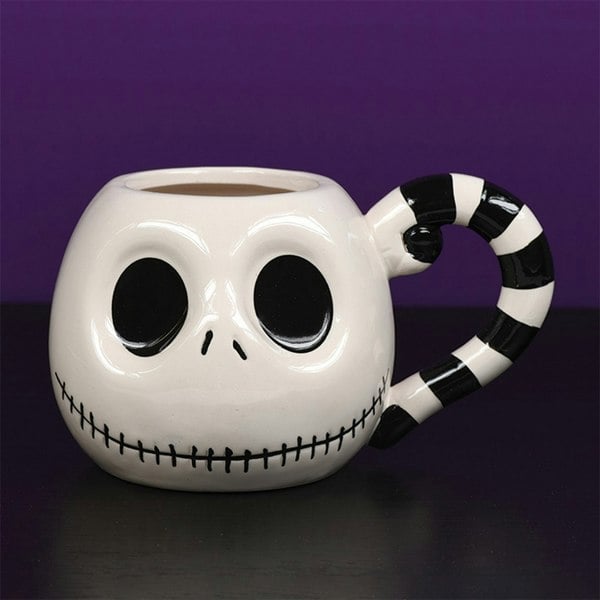 Nightmare Before Christmas 3D Jack Skellington Mug - White/Black