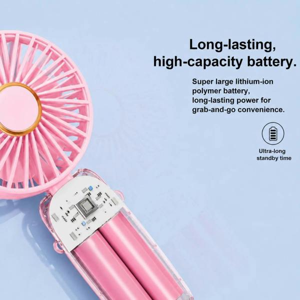 Dyzi Portable Handheld Mini Fan Rechargeable with Stand USB C 3 Speed
