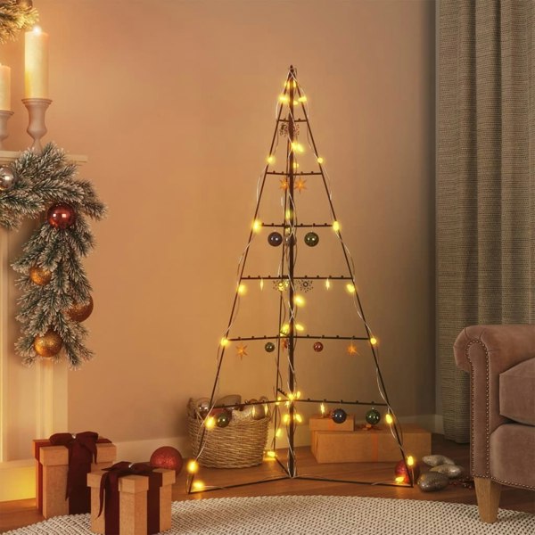 Berkfield Metal Christmas Tree for Decoration Black 140 cm