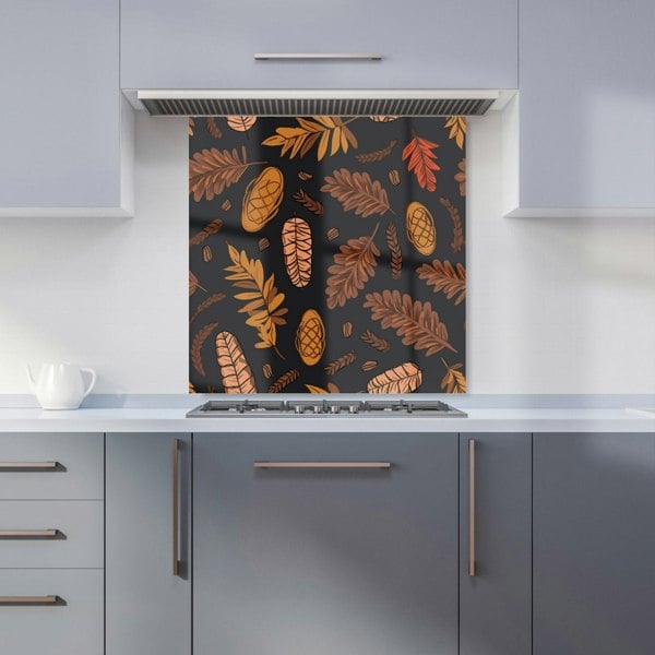 Warren Reed - Designer Autumn Leaves And Pinecones Kitchen Splashback