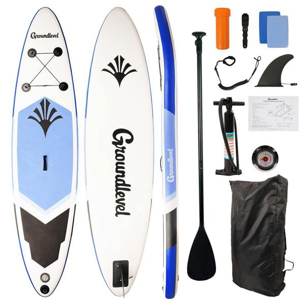 Groundlevel XXL Inflatable Paddle board with Non Slip Deck Pad