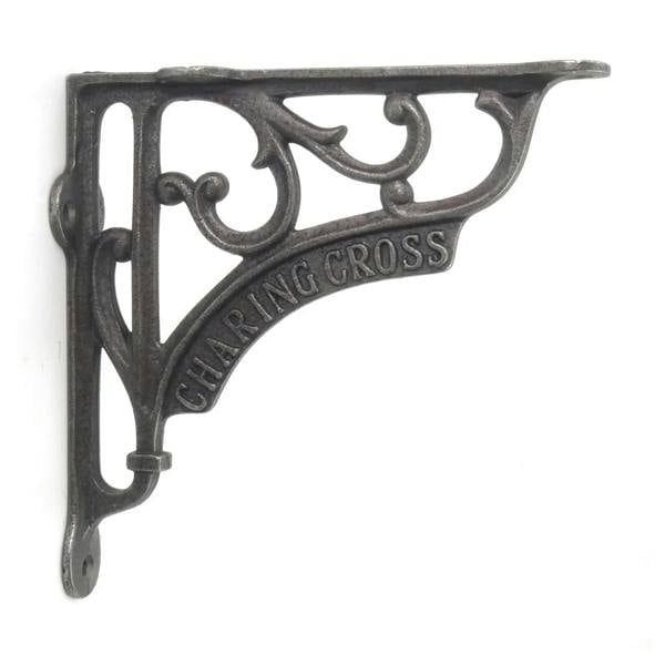 Pair of Antique Cast Iron Victorian Style 'Charing Cross' Shelf Brackets 