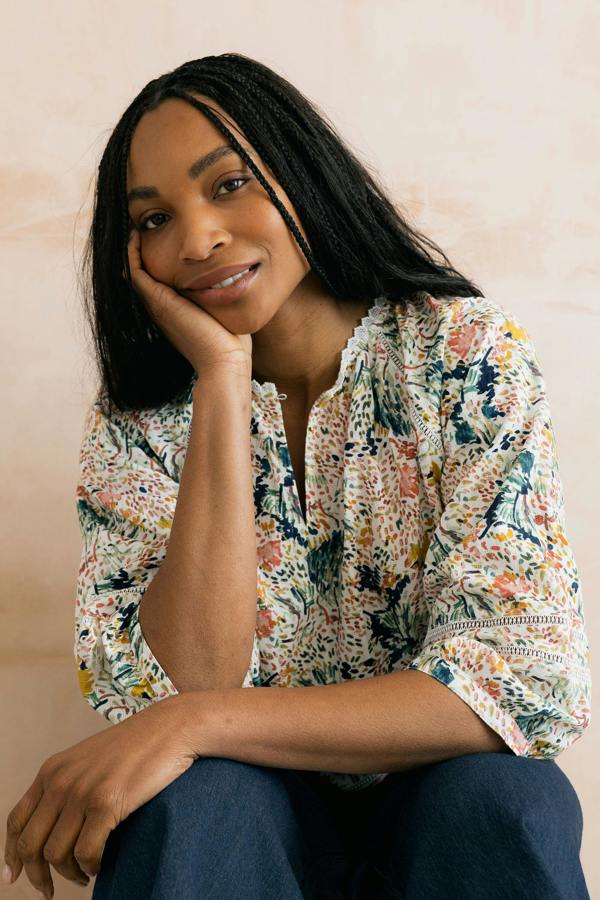 Lily & Me Zoe Organic Cotton Ditsy Print Blouse
