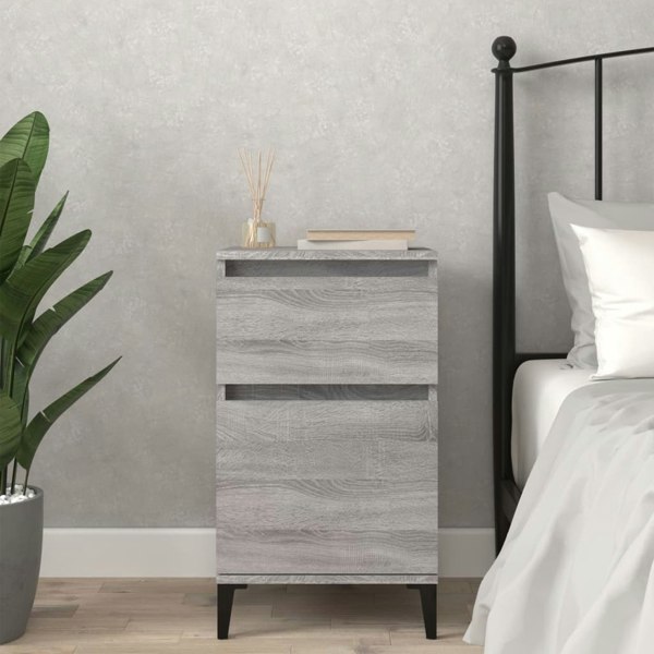 Berkfield Bedside Cabinet Grey Sonoma 40x35x70 cm