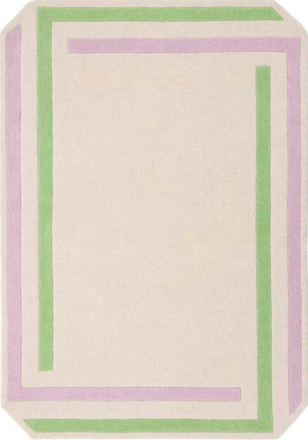 The Rugs Wool Contour Bordered Rug Lavender/Green