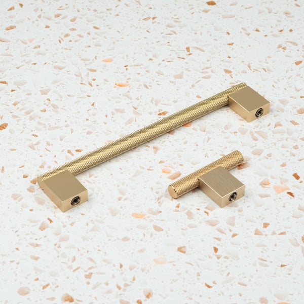 Handle & Home Knurled Brass Boss Handles
