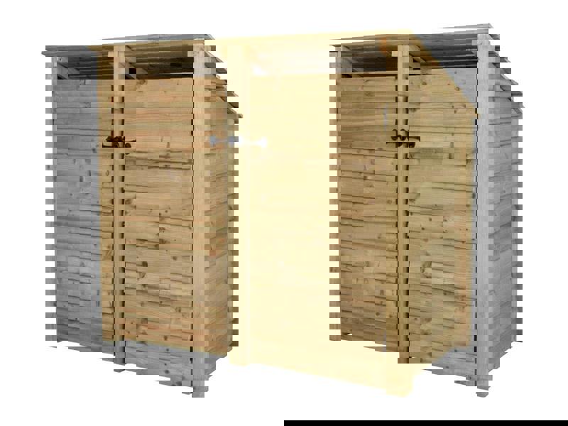 Arbor Garden Solutions Wooden Log Store (Roof Sloping Back) with Door and Shelf W-146cm, H-126cm or 180cm, D-88cm