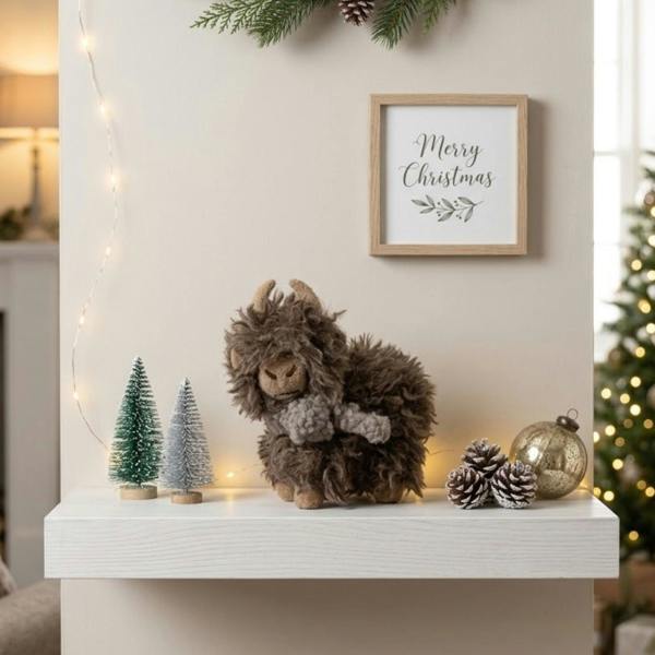 Garden Greatness Standing Textured Festive Highland Cow