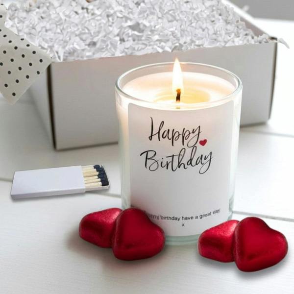 Personalised Happy Birthday Candle Gift Set | Keepsake for Daughter, Friend
