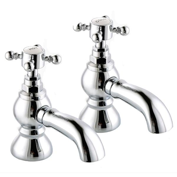 Flode Flen | Bath Pillar Taps | Chrome